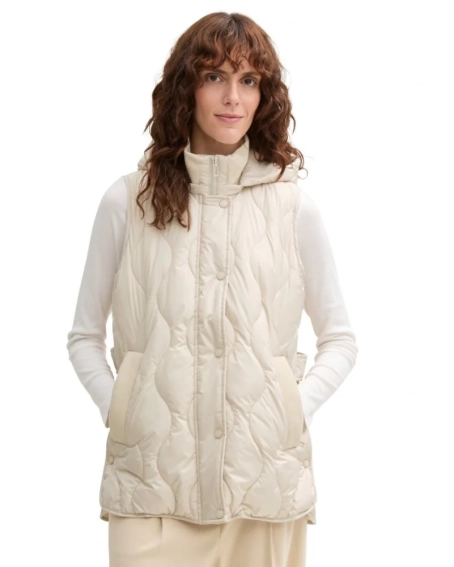 Безрукавка Women's Vest 1044397-29517 Tom Tailor L Кремовий 1044397-29517 фото 1 — інтернет-магазин Tapok