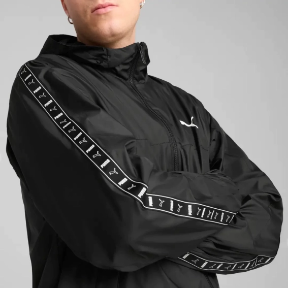 Ветровка ESS Tape Windbreaker 68462901 Puma L Черный 68462901 фото 4 — интернет-магазин Tapok