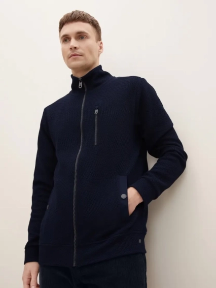 Ветровка structured jacket 1030556XX1010668 Tom Tailor S Темно-синий 1030556XX1010668 фото 3 — интернет-магазин Tapok