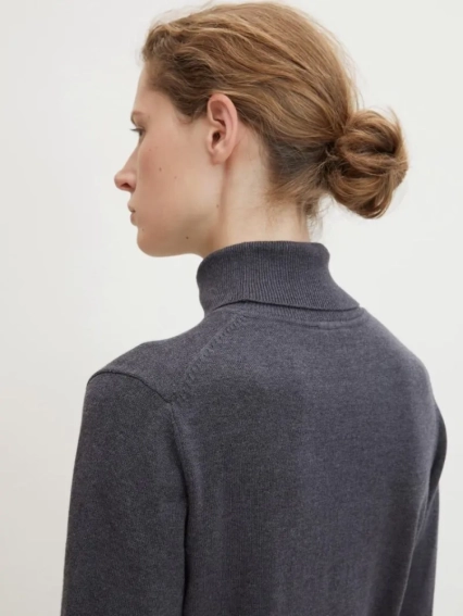 Гольф Knit basic turtleneck 1032589-30281 Tom Tailor L Темно-сірий 1032589-30281 фото 3 — інтернет-магазин Tapok