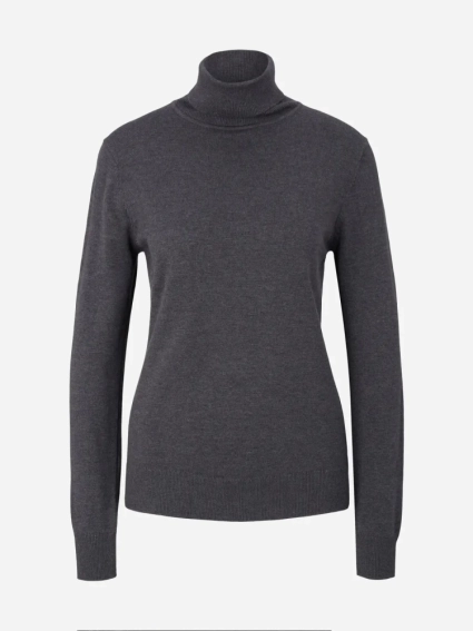 Гольф Knit basic turtleneck 1032589-30281 Tom Tailor L Темно-сірий 1032589-30281 фото 5 — інтернет-магазин Tapok