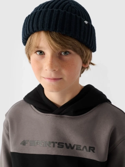Джемпер флисовый детский SWEATSHIRT M1222 4FJWAW24TSWSM1222-20S 4F 122 Черный 4FJWAW24TSWSM1222-20S фото 3 — интернет-магазин Tapok