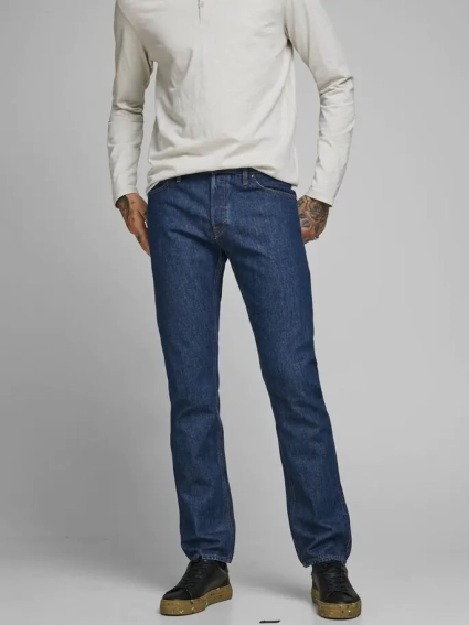 Джинси JJIMIKE JJORIGINAL AM 999 12169091 Blue Denim Jack&Jones 28/32 Темно-синій 12169091BlueDenim фото 2 — інтернет-магазин Tapok