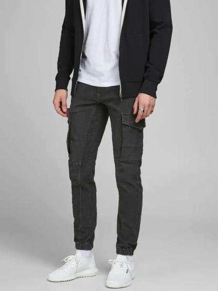 Джинси JJIPAUL JJFLAKE AKM 268 STS 12188005 Black Denim Jack&Jones 27/32 Чорний 12188005BlackDenim фото 2 — інтернет-магазин Tapok