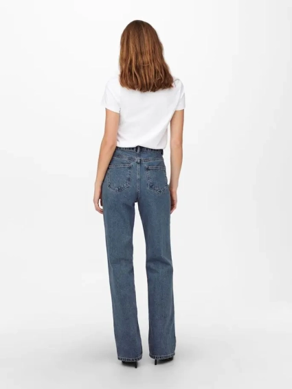 Джинсы ONLCAMILLE LIFE EX HW WIDE DNM NOOS 15235595-Medium Blue Denim-Detail:NAS342 ONLY 27/32 Синий 15235595-Medium Blue Deni фото 2 — интернет-магазин Tapok