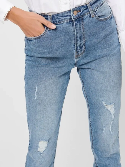 Джинсы ONLCATWALK HW MOM ANKLE JEANS PIM 15220987 Medium Blue Denim ONLY L/30 Голубой 15220987MediumBlueDen фото 4 — интернет-магазин Tapok