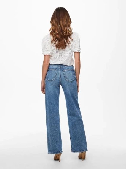 Джинсы ONLJUICY HW WIDE LEG REA365 NOOS 15234743-Medium Blue Denim-Detail:NAS365 ONLY 29/34 Голубой 15234743-Medium Blue Deni фото 2 — интернет-магазин Tapok