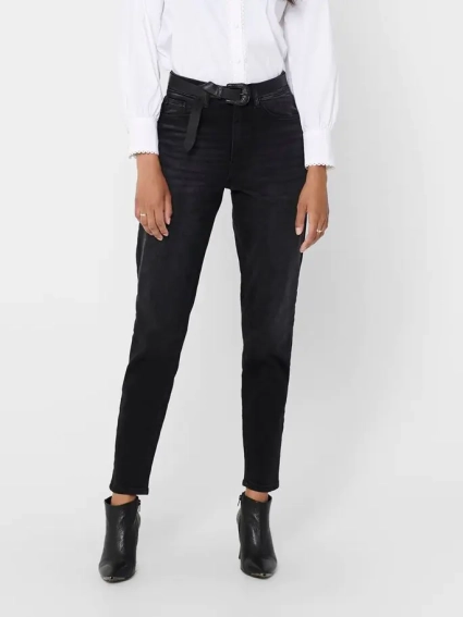 Джинсы ONLVENEDA LIFE MOM JEANS REA461A NOOS 15210672 Black Denim ONLY L/32 Черный 15210672BlackDenim фото 3 — интернет-магазин Tapok