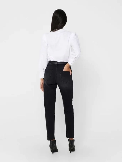 Джинсы ONLVENEDA LIFE MOM JEANS REA461A NOOS 15210672 Black Denim ONLY L/32 Черный 15210672BlackDenim фото 5 — интернет-магазин Tapok
