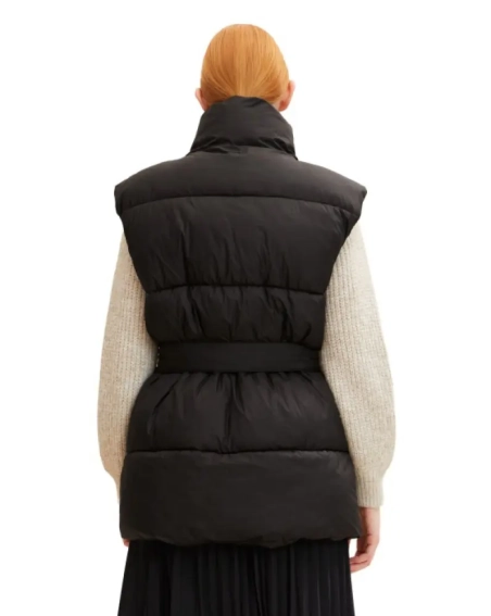 Жилетка belted puffer vest 1033562-14482 Tom Tailor L Черный 1033562-14482 фото 3 — интернет-магазин Tapok