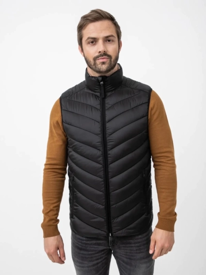 Жилетка lightweight vest 1031473-29999 Tom Tailor M Чорний 1031473-29999 фото 1 — інтернет-магазин Tapok