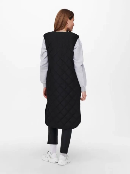 Жилетка ONLNAYRA S/L LONG QUILT VEST CC PNT 15234787-Black ONLY L Чорний 15234787-Black фото 2 — інтернет-магазин Tapok