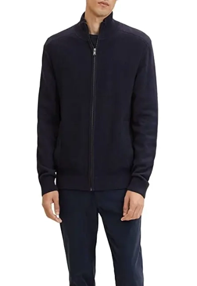 Кардиган basic structured knit jacket 1032303-13160 Tom Tailor L Темно-синий 1032303-13160 фото 1 — интернет-магазин Tapok