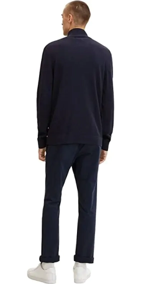 Кардиган basic structured knit jacket 1032303-13160 Tom Tailor L Темно-синий 1032303-13160 фото 2 — интернет-магазин Tapok