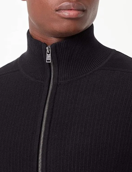 Кардиган basic structured knit jacket 1032303-29999 Tom Tailor L Черный 1032303-29999 фото 3 — интернет-магазин Tapok