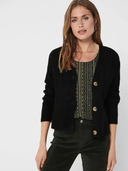 Кардиган ONLCAROL L/S CARDIGAN KNT NOOS 15196734-Black ONLY L Чорний 15196734-Black фото 3 — інтернет-магазин Tapok