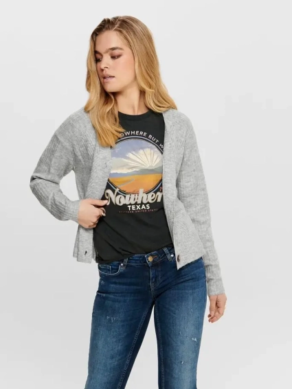 Кардиган ONLCAROL L/S CARDIGAN KNT NOOS 15196734-Light Grey Melange ONLY L Сірий 15196734-Light Grey Melan фото 1 — інтернет-магазин Tapok
