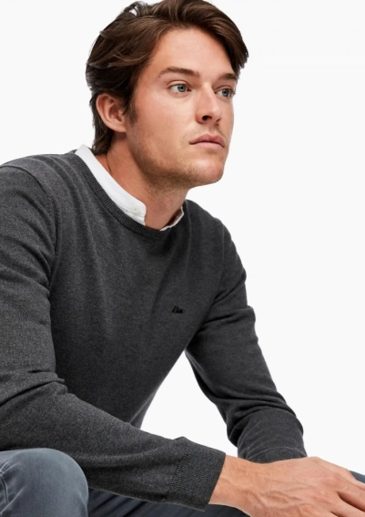 Кофта 130.11.899.17.170.2040664-98W0 s.Oliver XXXL Темно-серый 03.899.61.7625-98W0 фото 2 — интернет-магазин Tapok