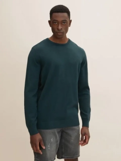 Кофта BASIC CREW NECK SWEATER 1027299-13159 Tom Tailor XXXL Зеленый 1027299-13159