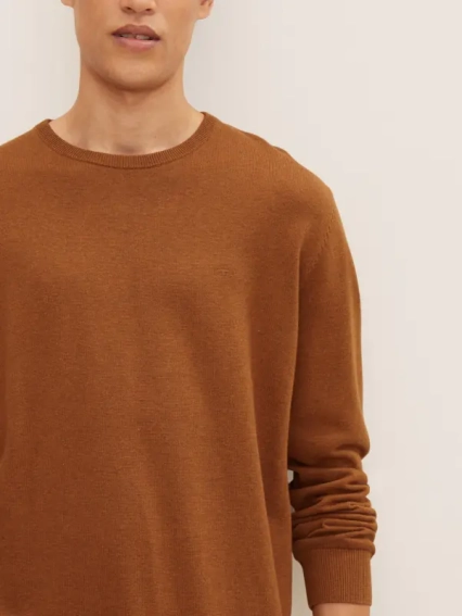 Кофта BASIC CREW NECK SWEATER 1027299-30313 Tom Tailor XXL Коричневый 1027299-30313 фото 3 — интернет-магазин Tapok