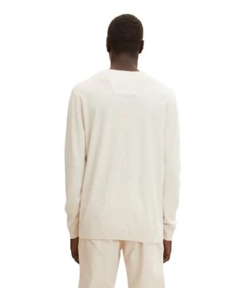 Кофта basic crew neck sweater 1027661-30318 Tom Tailor XXL Білий 1027661-30318 фото 2 — інтернет-магазин Tapok