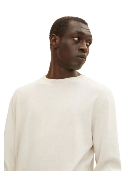 Кофта basic crew neck sweater 1027661-30318 Tom Tailor XXL Білий 1027661-30318 фото 4 — інтернет-магазин Tapok
