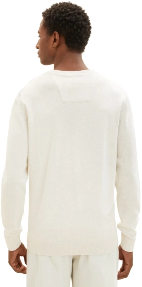 Кофта basic crew neck sweater 1027661-32715 Tom Tailor XL Білий 1027661-32715 фото 2 — інтернет-магазин Tapok