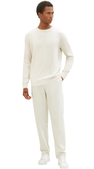 Кофта basic crew neck sweater 1027661-32715 Tom Tailor XL Білий 1027661-32715 фото 4 — інтернет-магазин Tapok