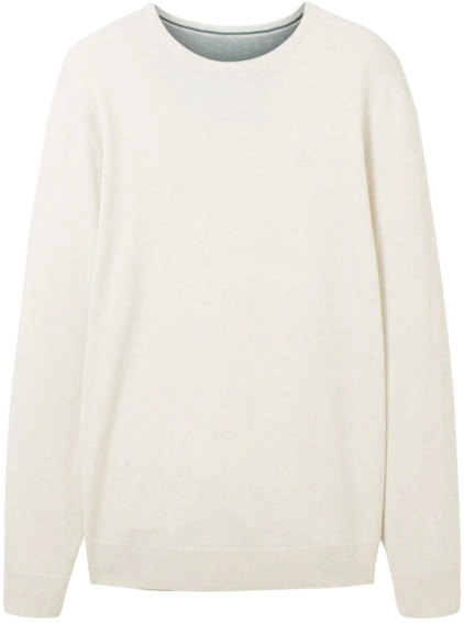 Кофта basic crew neck sweater 1027661-32715 Tom Tailor XL Білий 1027661-32715 фото 5 — інтернет-магазин Tapok