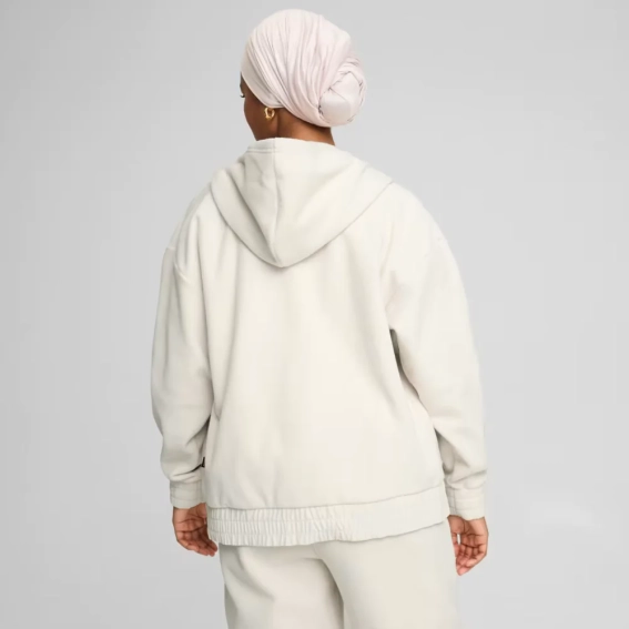 Кофта ESS ELEVATED Full-Zip Hoodie 68531587 Puma L Белый 68531587 фото 2 — интернет-магазин Tapok