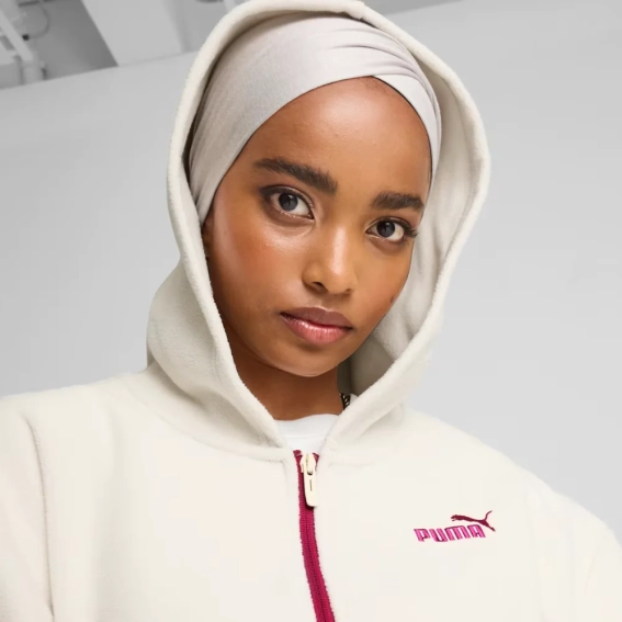 Кофта ESS ELEVATED Full-Zip Hoodie 68531587 Puma L Белый 68531587 фото 3 — интернет-магазин Tapok