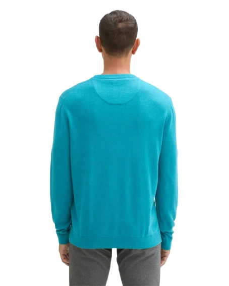 Кофта men's Pullover sweater 1039805-37094 Tom Tailor L Блакитний 1039805-37094 фото 2 — інтернет-магазин Tapok