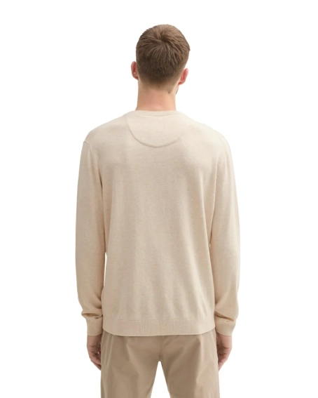 Кофта men's Pullover sweater 1039810-28596 Tom Tailor L Бежевий 1039810-28596 фото 2 — інтернет-магазин Tapok