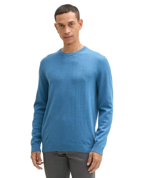 Кофта men&#39;s Pullover sweater 1039805-37095 Tom Tailor L Синий 1039805-37095 фото 1 — интернет-магазин Tapok