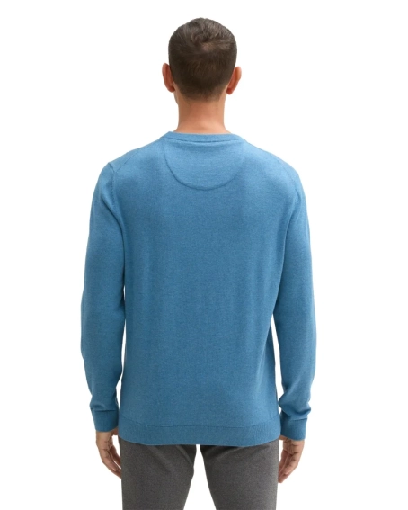 Кофта men&#39;s Pullover sweater 1039805-37095 Tom Tailor L Синий 1039805-37095 фото 2 — интернет-магазин Tapok