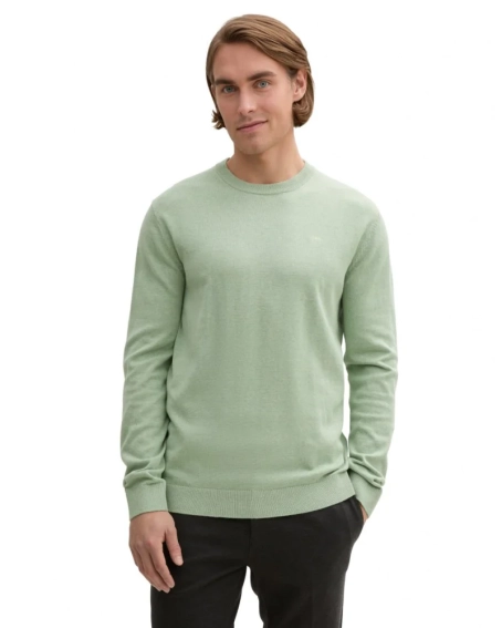 Кофта men's Pullover sweater 1039810-37098 Tom Tailor L Фісташковий 1039810-37098 фото 1 — інтернет-магазин Tapok