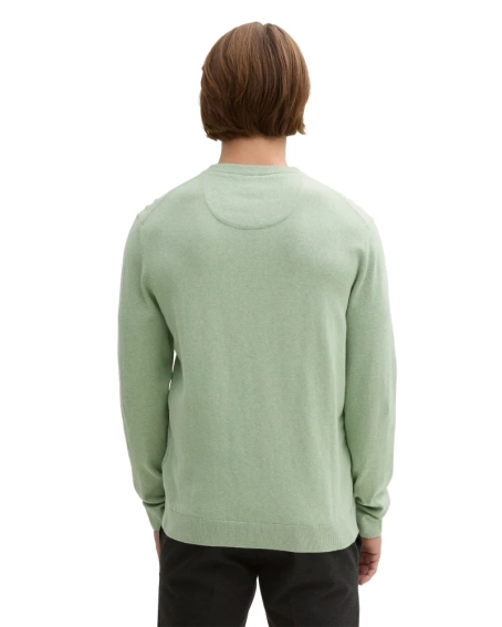 Кофта men's Pullover sweater 1039810-37098 Tom Tailor L Фісташковий 1039810-37098 фото 2 — інтернет-магазин Tapok