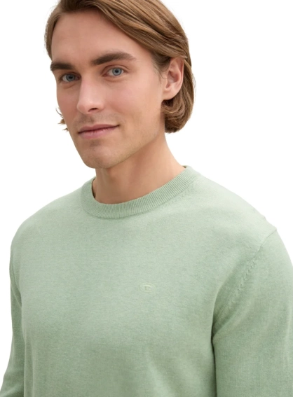 Кофта men's Pullover sweater 1039810-37098 Tom Tailor L Фісташковий 1039810-37098 фото 3 — інтернет-магазин Tapok