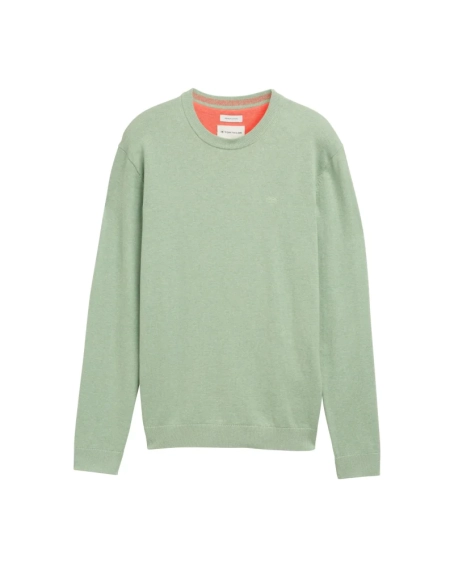 Кофта men's Pullover sweater 1039810-37098 Tom Tailor L Фісташковий 1039810-37098 фото 5 — інтернет-магазин Tapok