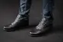 Мужские ботинки кожаные зимние черные Milord Olimp Тиснение Фото 8