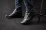 Мужские ботинки кожаные зимние черные Milord Olimp Тиснение Фото 9