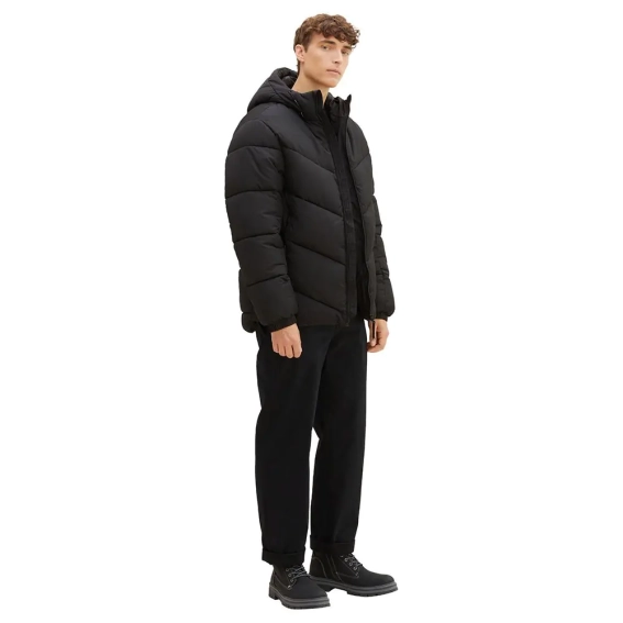 Куртка Basic puffer jacket 1037386-29999 Tom Tailor L Черный 1037386-29999 фото 4 — интернет-магазин Tapok