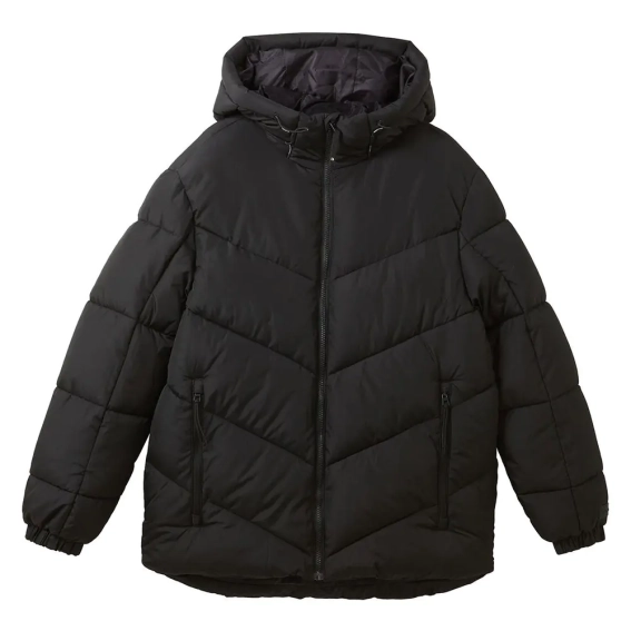 Куртка Basic puffer jacket 1037386-29999 Tom Tailor L Черный 1037386-29999 фото 5 — интернет-магазин Tapok