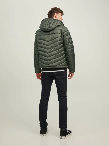 Куртка CONTRAST ZIP JJEHERO PUFFER HOOD NOOS 12211785-Rosin Jack&amp;Jones L Хаки 12211785-Rosin CONTRAST Z фото 2 — интернет-магазин Tapok