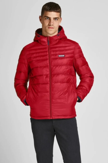 Куртка JJEACE PUFFER HOOD NOOS 12189882-Red Dahlia Jack&Jones L Червоний 12189882-Red Dahlia фото 2 — інтернет-магазин Tapok
