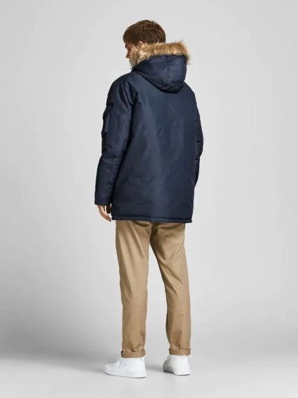 Куртка JJEGLOBE PARKA STS 12194323-Navy Blazer Jack&amp;Jones L Темно-синий 12194323-Navy Blazer фото 2 — интернет-магазин Tapok