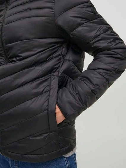 Куртка JJEHERO PUFFER HOOD NOOS 12211785-Black Jack&Jones M Чорний 12211785-Black фото 3 — інтернет-магазин Tapok