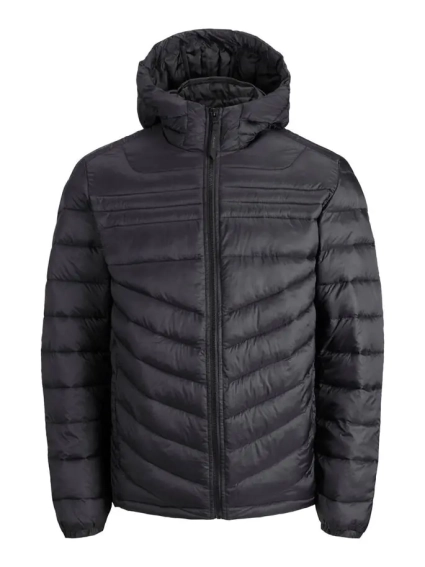 Куртка JJEHERO PUFFER HOOD NOOS 12211785-Black Jack&Jones M Чорний 12211785-Black фото 5 — інтернет-магазин Tapok