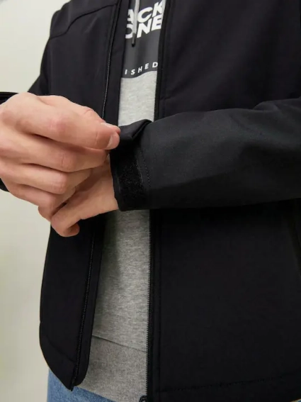 Куртка JJEMARVIN COLLAR SOFTSHELL 12212364-Black Jack&Jones L Чорний 12212364-Black фото 4 — інтернет-магазин Tapok