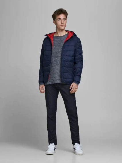 Куртка JJEMAGIC PUFFER HOOD STS 12173751NavyBlazer Jack&Jones L Темно-синій 12173751NavyBlazer фото 2 — інтернет-магазин Tapok